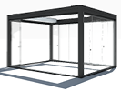 Parois vitrée option pour pergola OPEN et IZI
