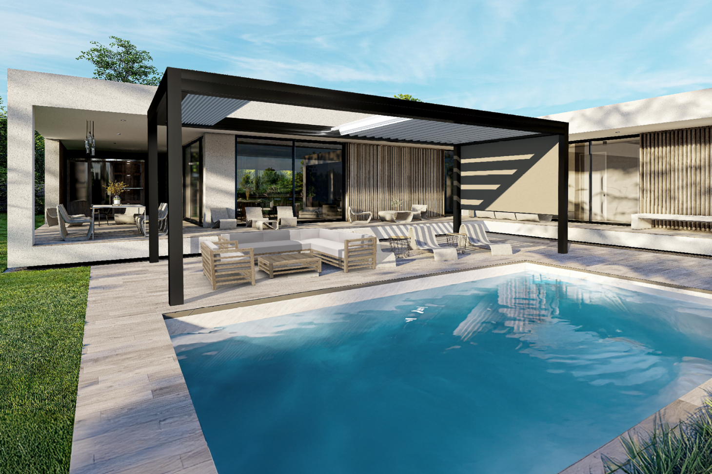 Pergola OPEN'R3 nouveauté et exclusivité Marquises Stores