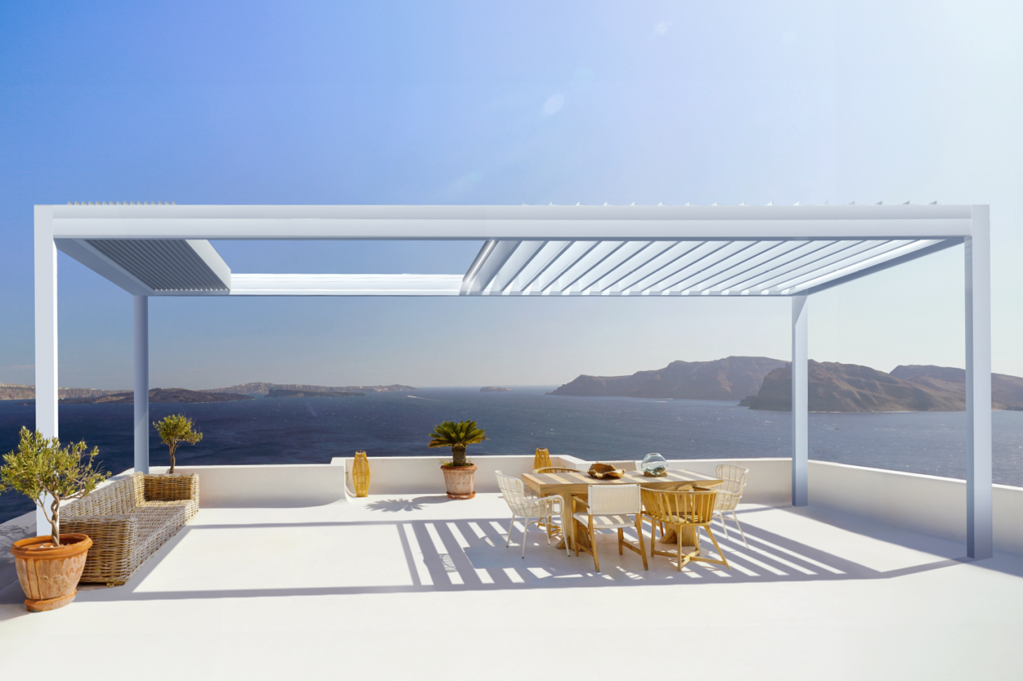 OPEN'R3 Nouveauté Pergola rétractable Marquises Stores