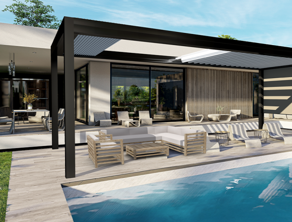 OPEN'R3 Nouveauté Pergola rétractable Marquises Stores